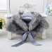 Girls Multicolor Faux Fur Shawl