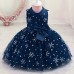 【12M-6Y】Girls Snowflake Pattern Mesh Sleeveless Princess Dress