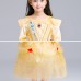 Kid Girls Bell Sleeve O  Neck Fancy Princess Dress