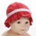 MZ1140 Pure Cotton Cute Children’s Hat with Dots Flower Pattern Red