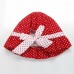 MZ1140 Pure Cotton Cute Children’s Hat with Dots Flower Pattern Red